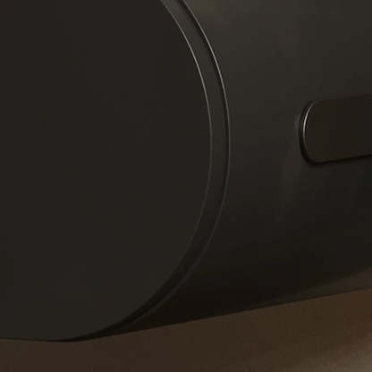 Scandinavian Black White Oval Nightstand