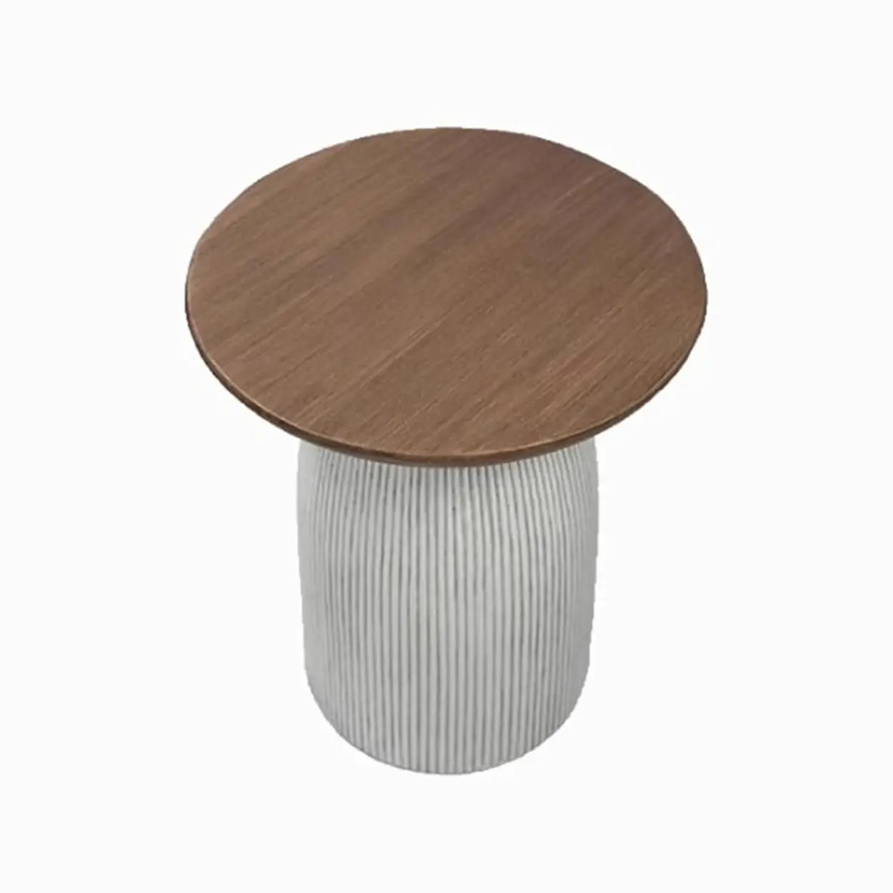 Modern pedestal round white wood coffee tables