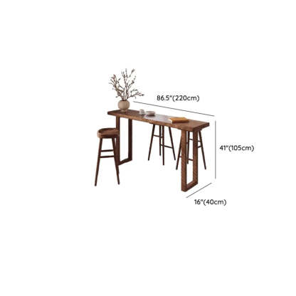 Wood modern slim sled bar tables