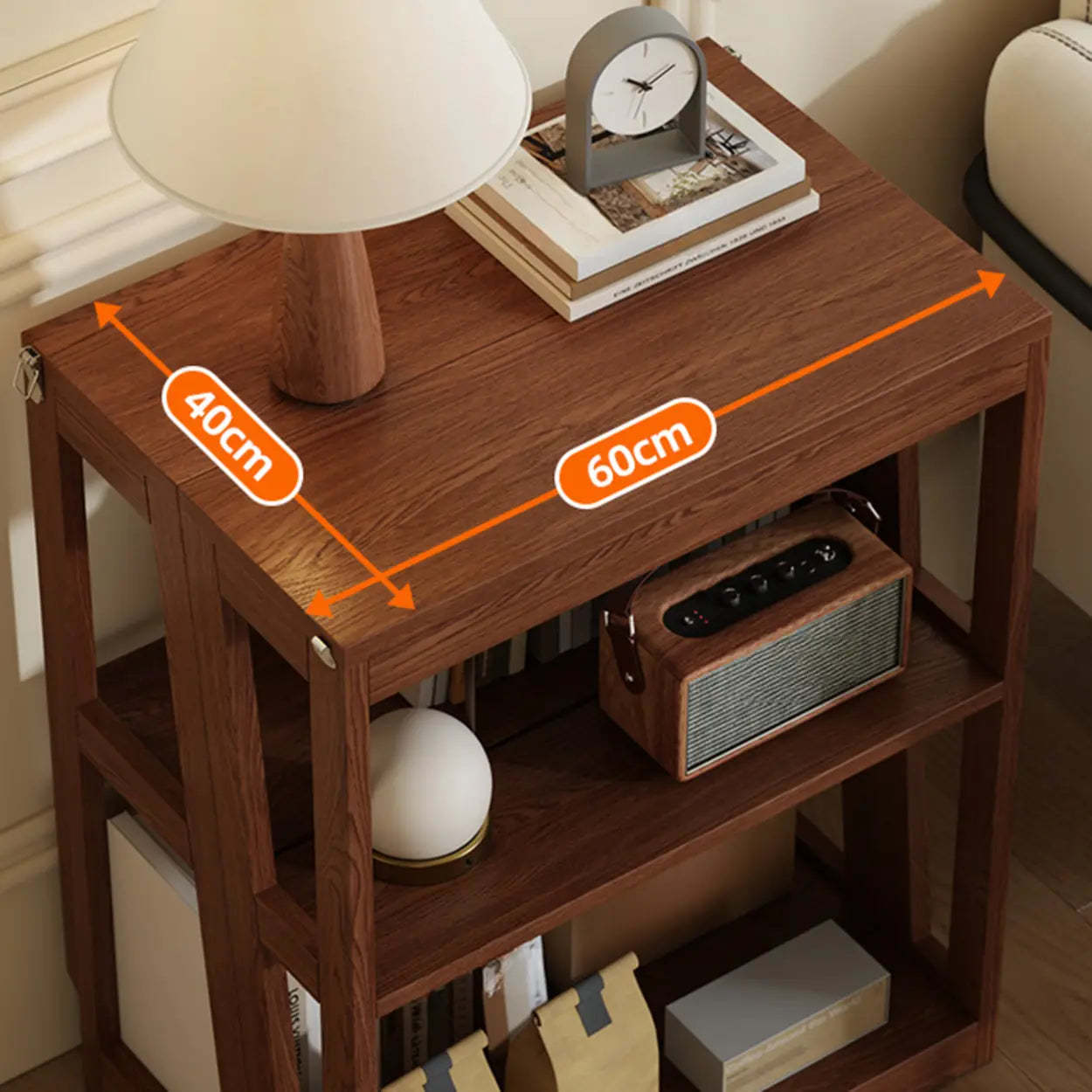 Scandinavian Corner Foldable Wood Ladder Bookshelf
