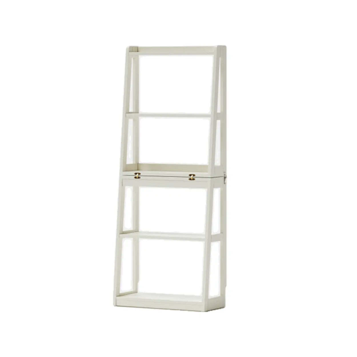 Lighom ladder foldable wood fabric bookcases for living room