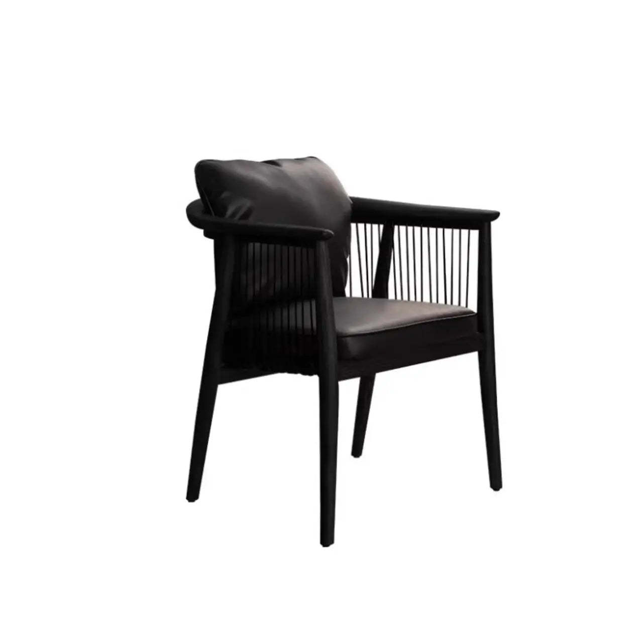 Wood modern cushion arm dining chairs & benches