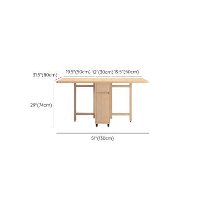 Scandinavian Drop-Leaf White Dining Table