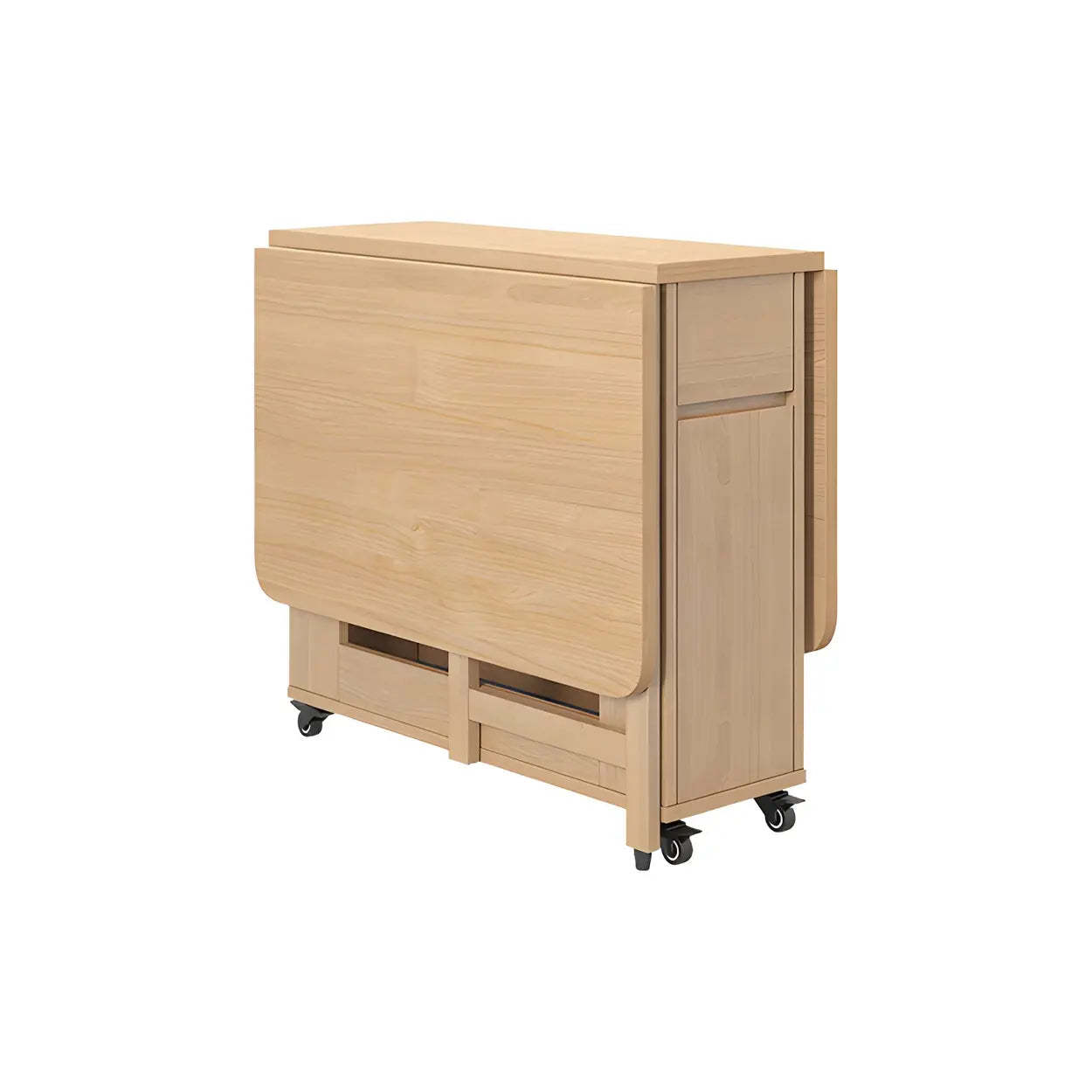 Drop Leaf Wood Compact Dining Table