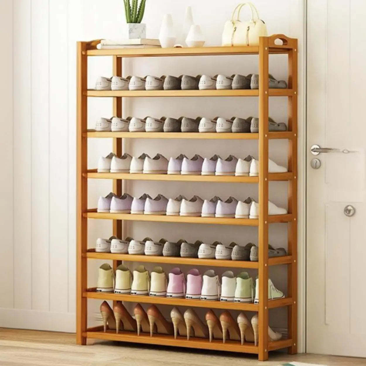 Bamboo Floor Shoe Rack