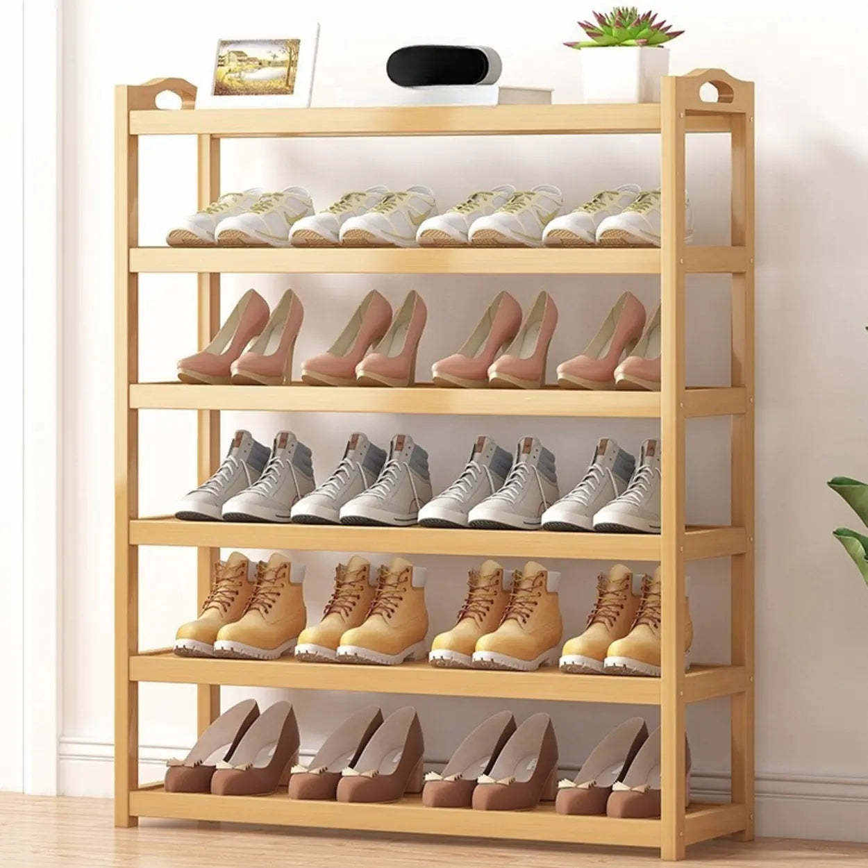 Bamboo Floor Shoe Rack