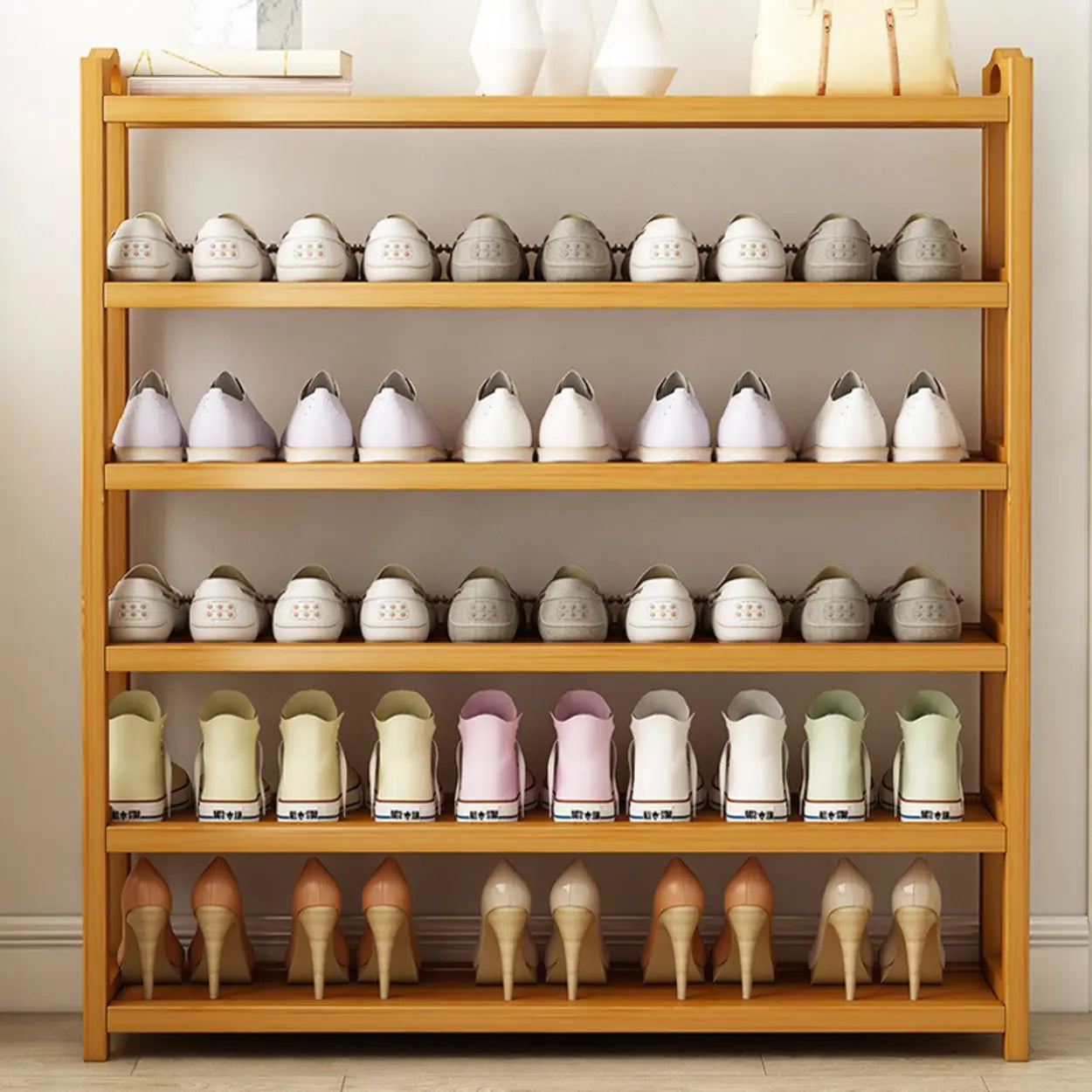 Bamboo Floor Shoe Rack