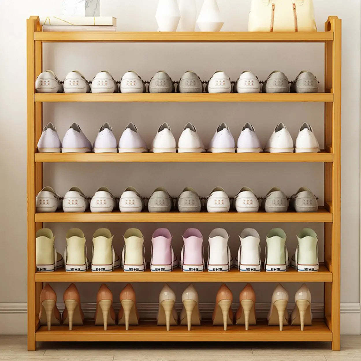 Bamboo Floor Shoe Rack
