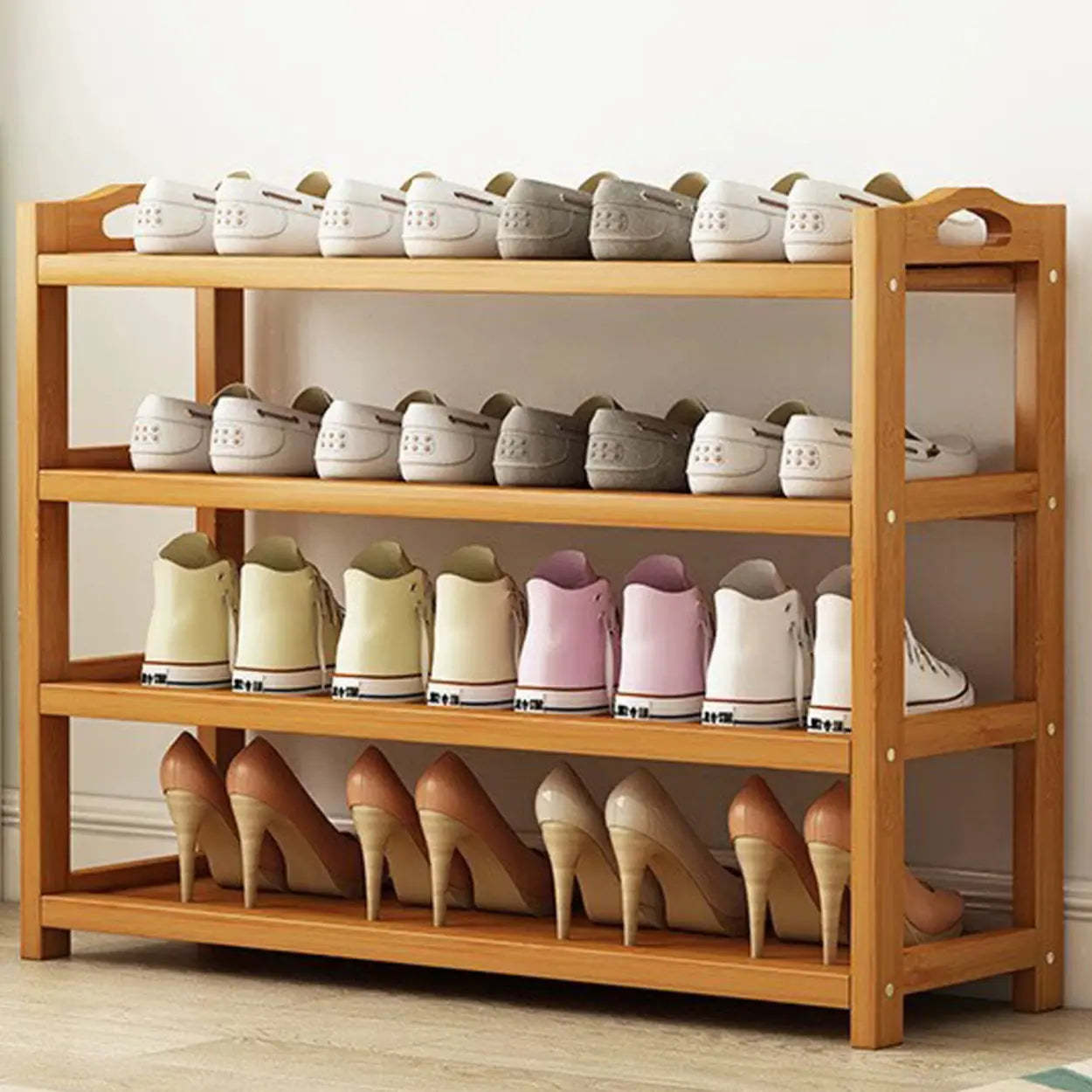 Bamboo Floor Shoe Rack