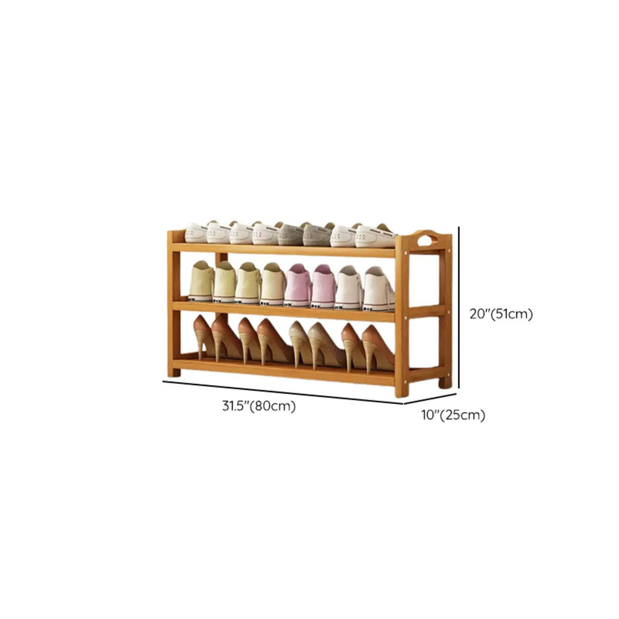 Bamboo Floor Shoe Rack