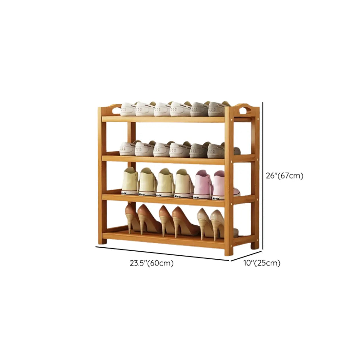 Bamboo Floor Shoe Rack