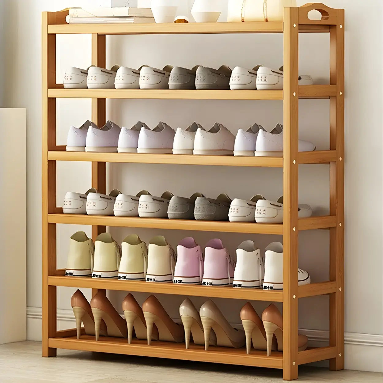 Bamboo Floor Shoe Rack