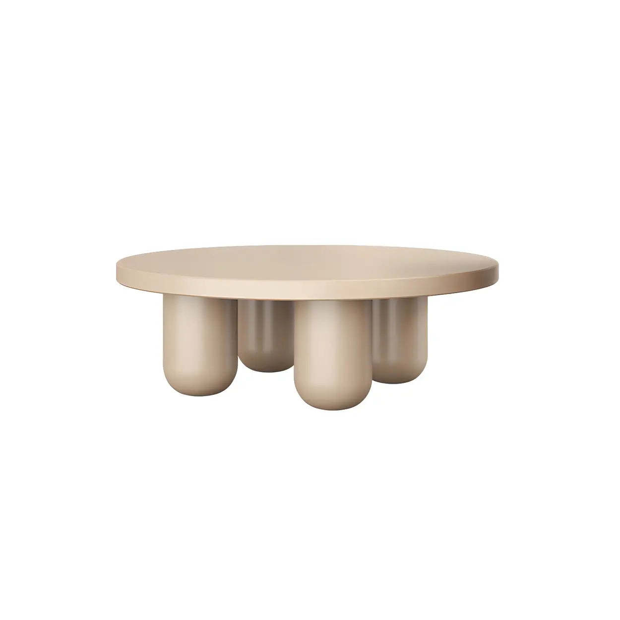 Lighom nordic set round brown coffee tables — 28" L x 28" W x 14" H