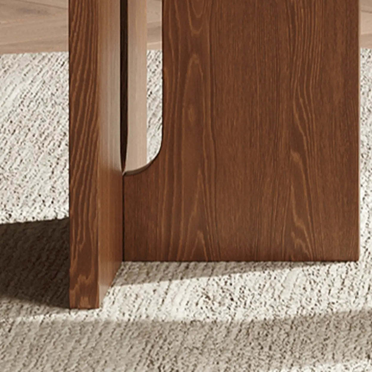 Scandinavian Minimalist Beige Stone Top Dining Table