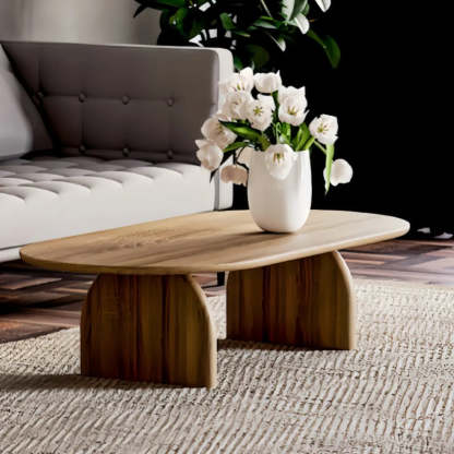 Scandinavian Natural Pine Sled Coffee Table