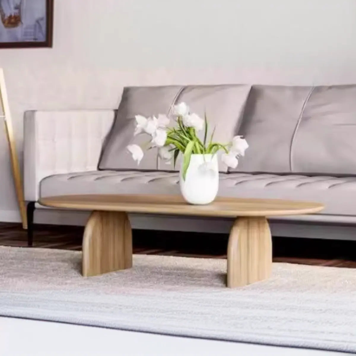 Scandinavian Natural Pine Sled Coffee Table