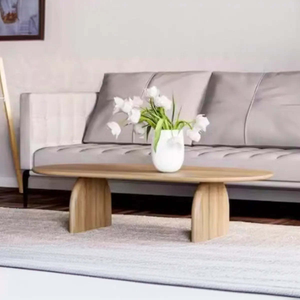 Scandinavian Natural Pine Sled Coffee Table