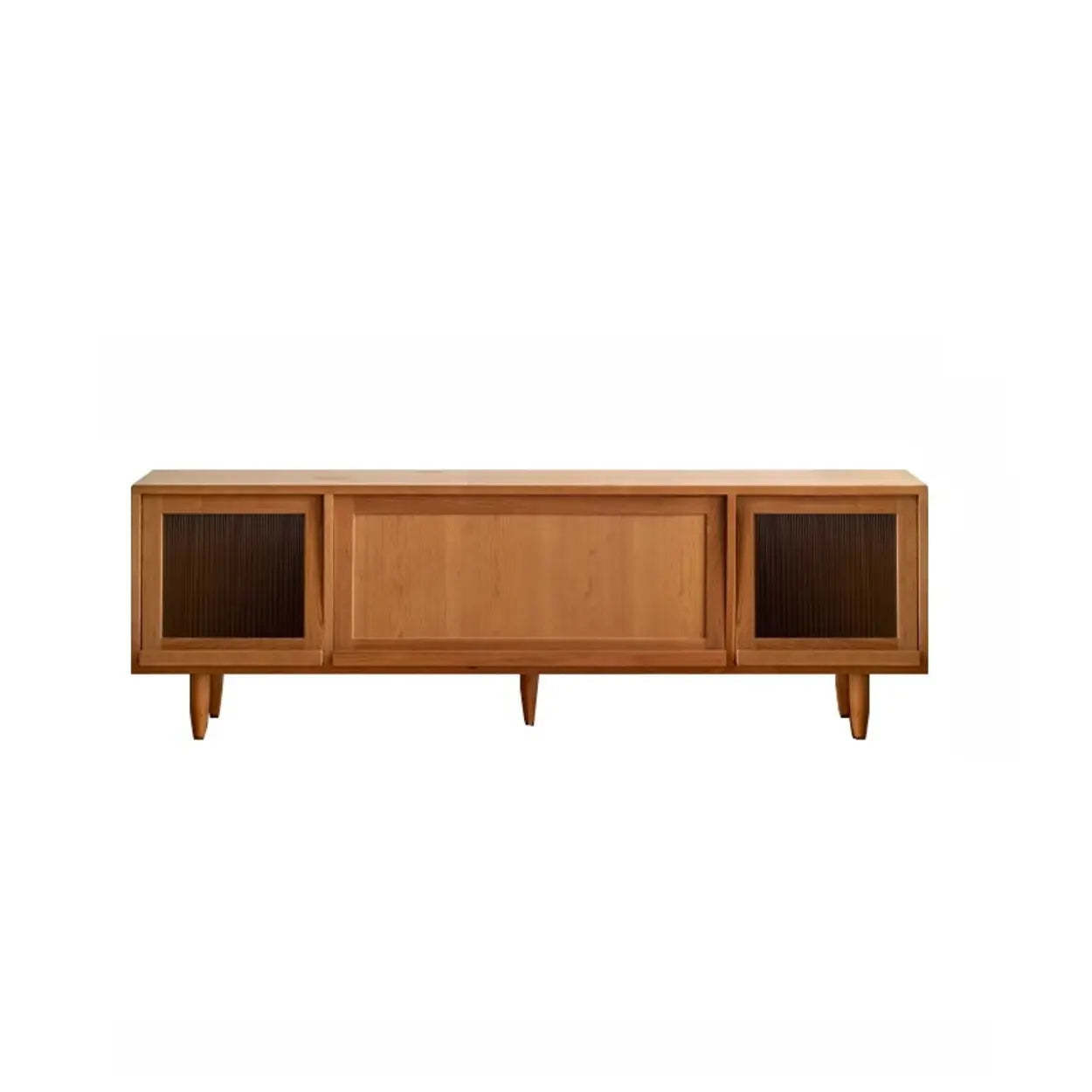 Scandinavian rectangular stand tv stands in glass — 59" L x 16" W x 23" H