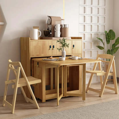 Scandinavian Natural Wood Rectangular Dining Table — Table Only