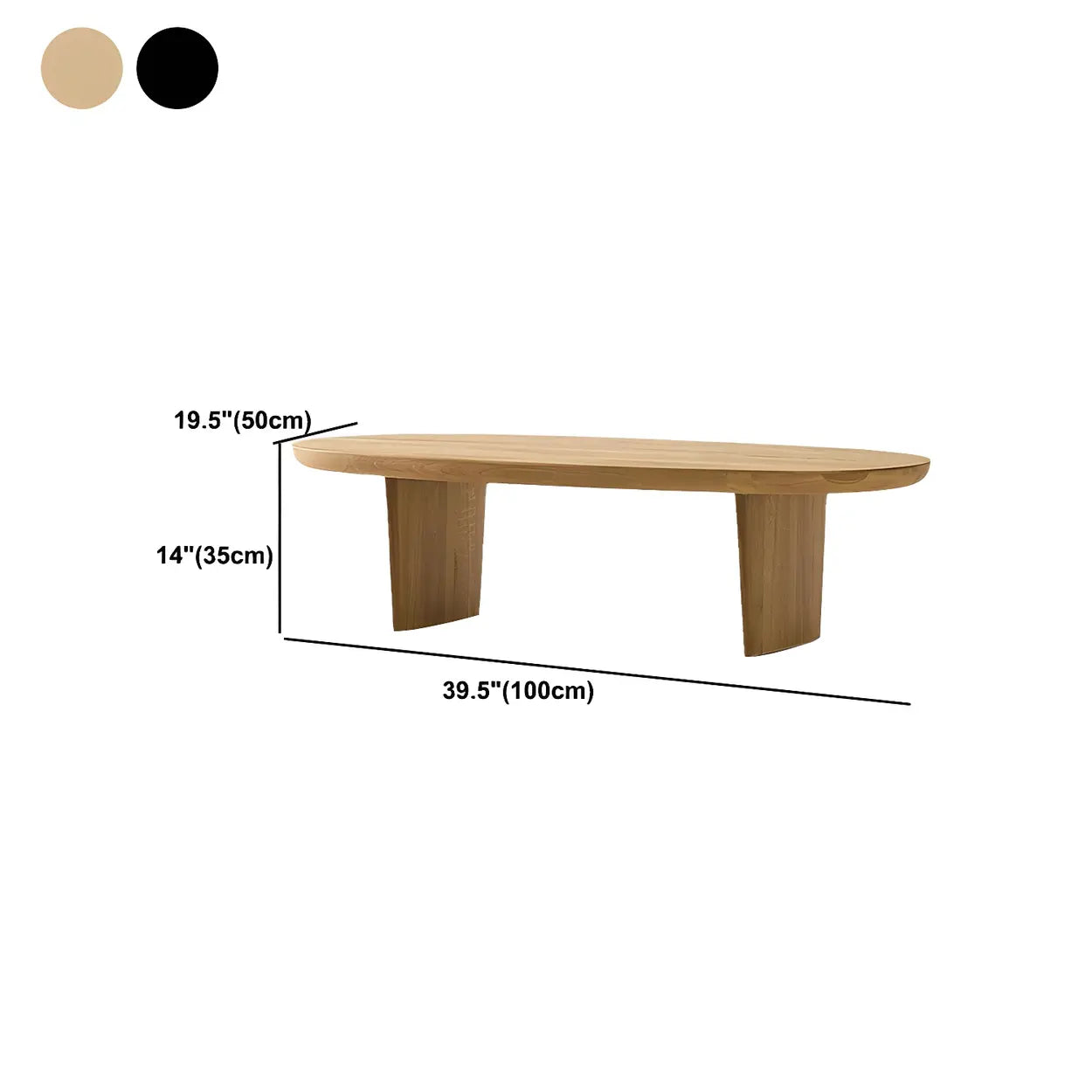 Scandinavian Oval Manufactured Wood Coffee Table