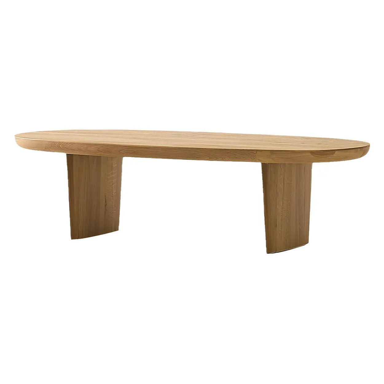 Scandinavian Oval Manufactured Wood Coffee Table — Black