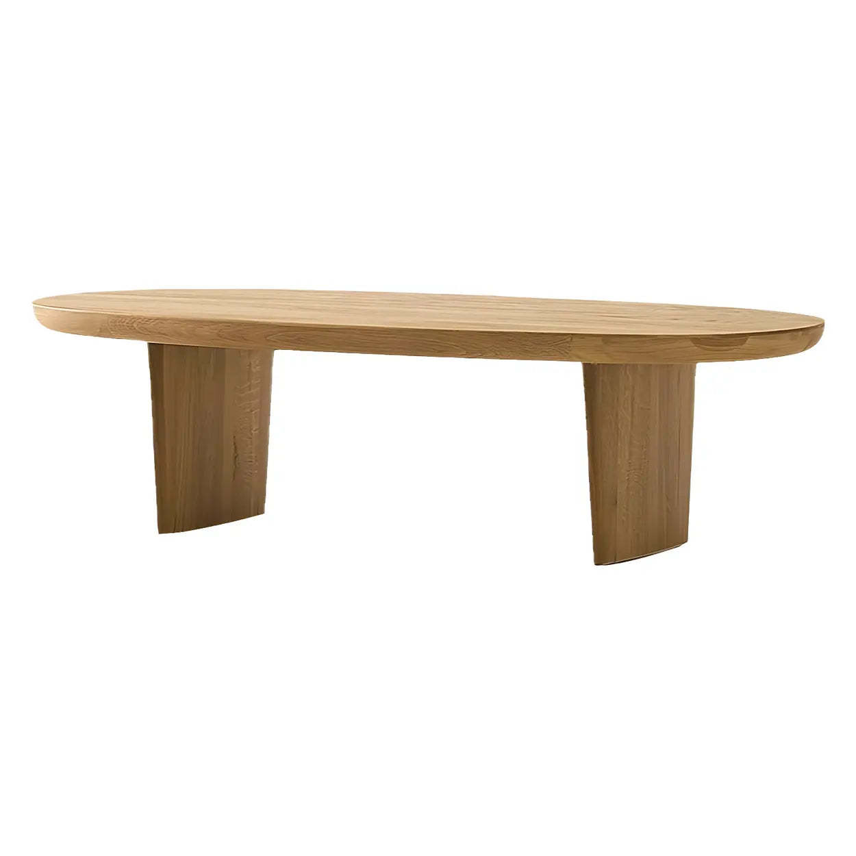 Scandinavian Oval Manufactured Wood Coffee Table — Black