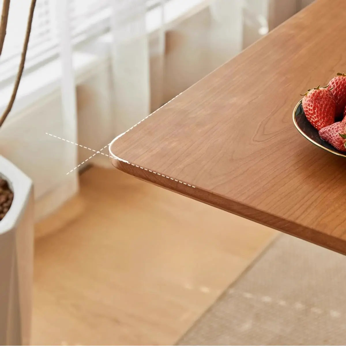 Scandinavian Rectangular Brown Wood Extendable Dining Table — Walnut / Without Chairs