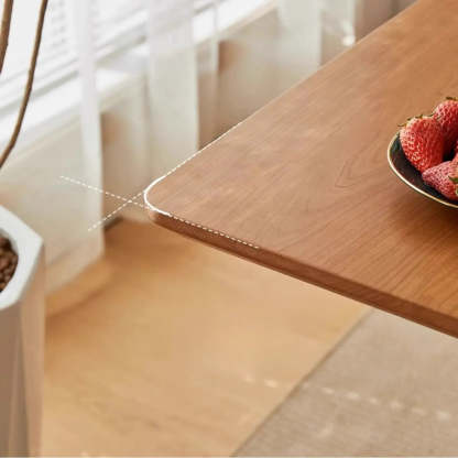 Scandinavian Rectangular Brown Wood Extendable Dining Table — Walnut / Without Chairs