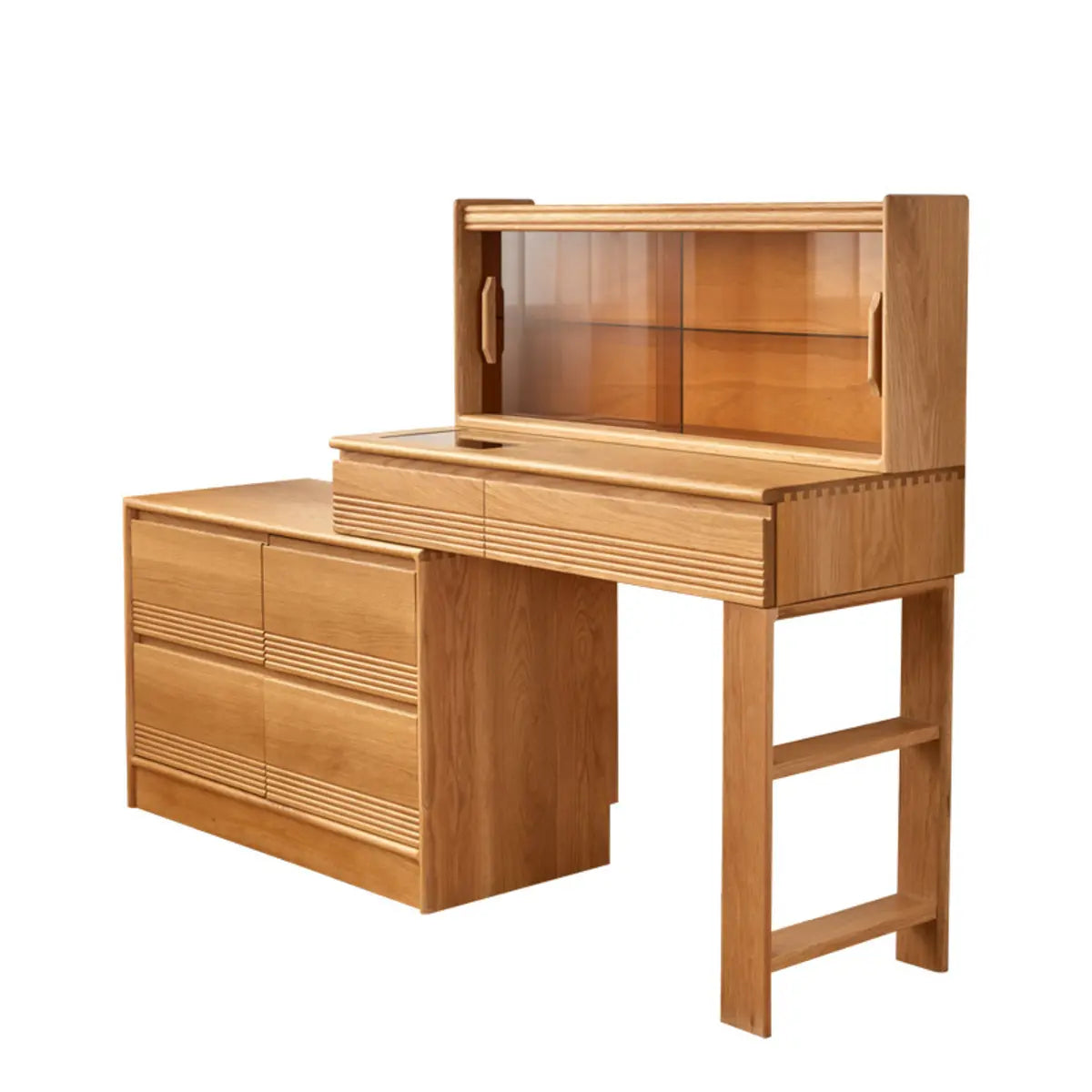 Scandinavian Wood Sliding Makeup Vanity