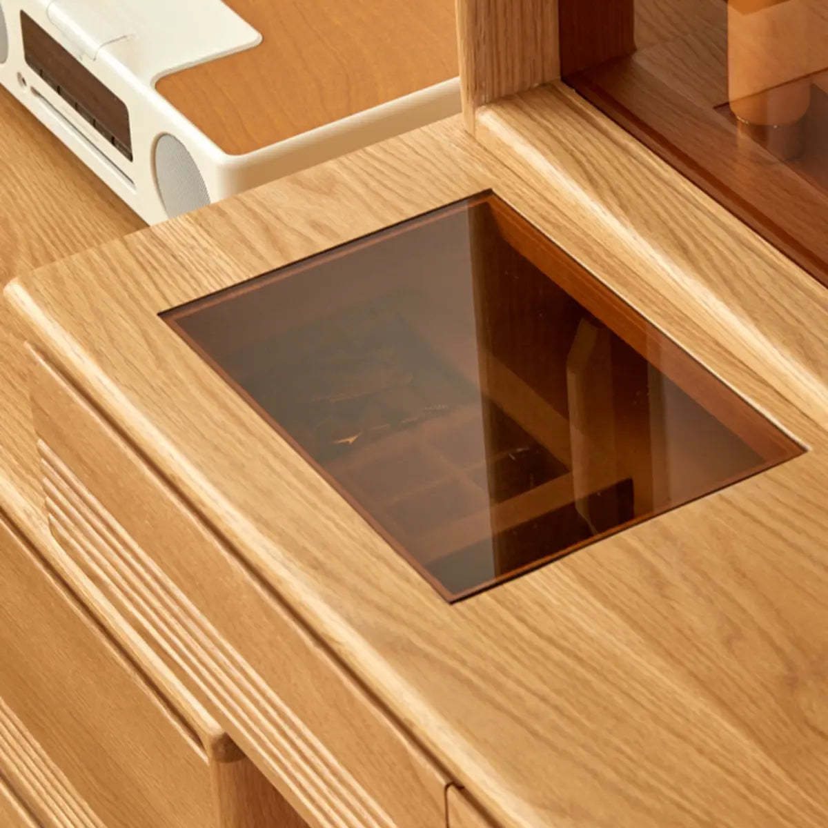 Scandinavian Wood Sliding Makeup Vanity