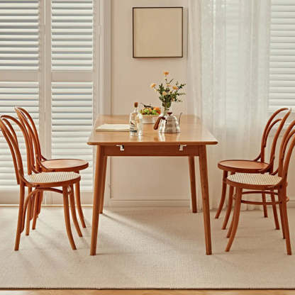 Scandinavian Natural Wood Extendable Dining Table — Oak / Table Only