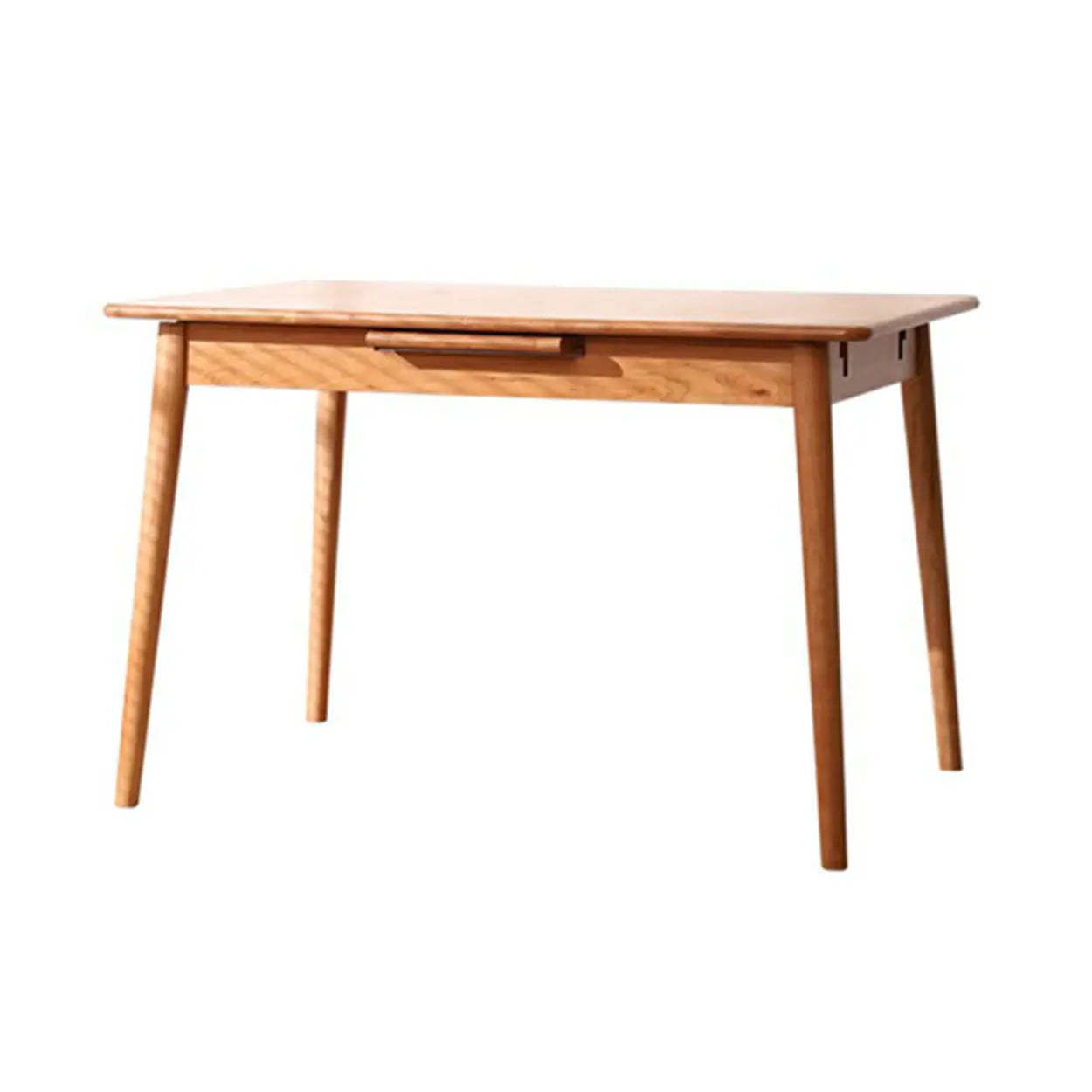 Scandinavian Natural Wood Extendable Dining Table — Cherry / Table Only