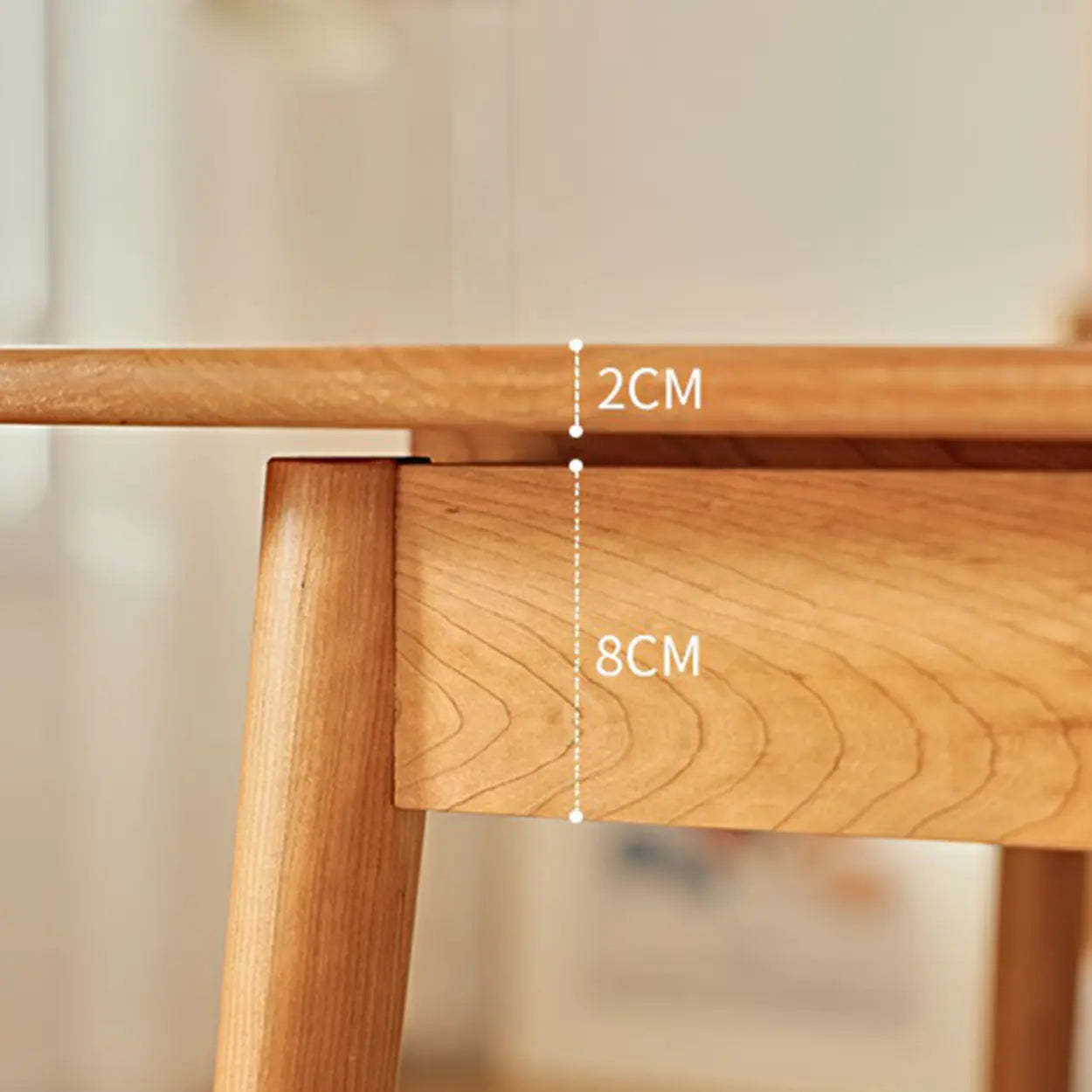 Scandinavian Natural Wood Extendable Dining Table