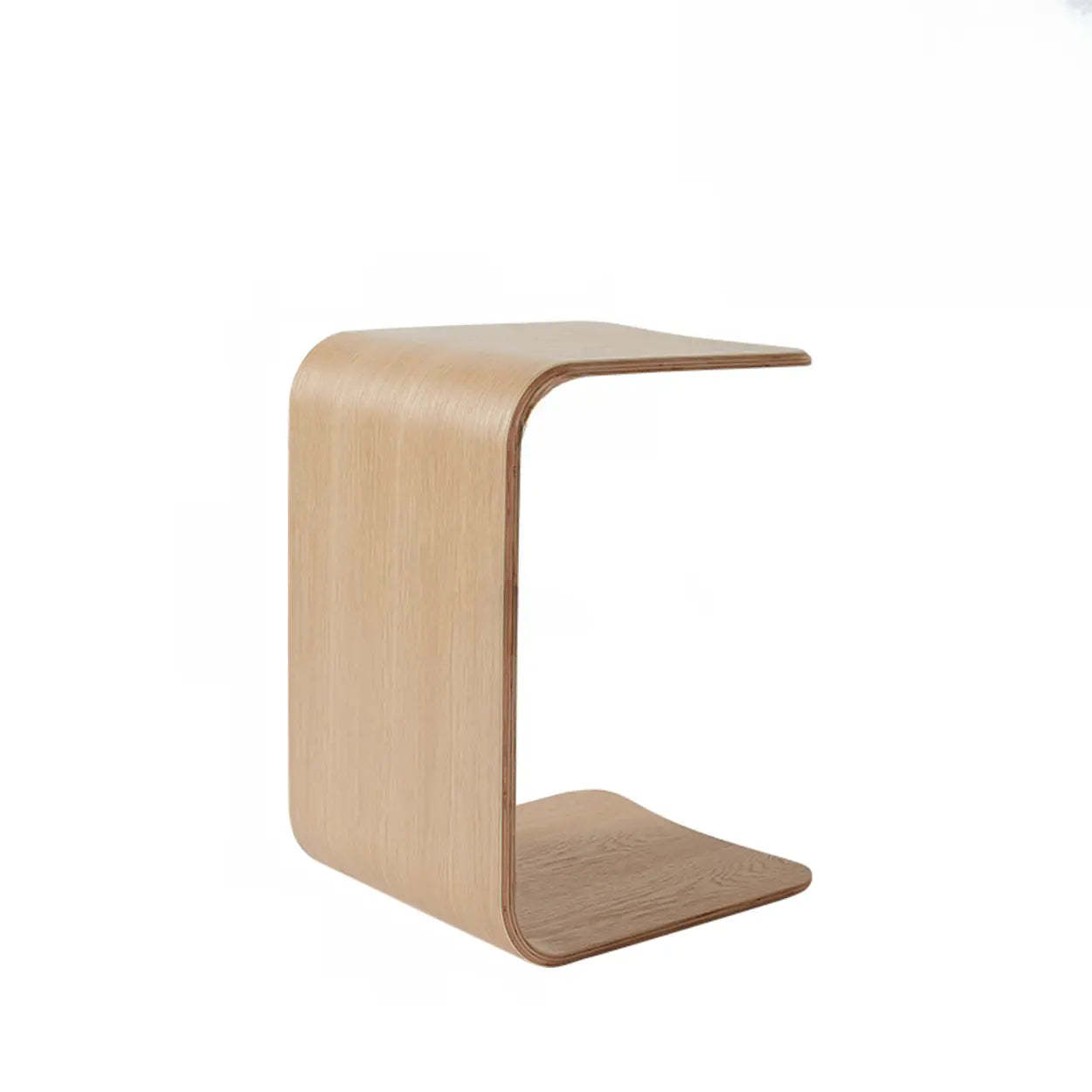 Lighom modern c-shaped walnut coffee tables