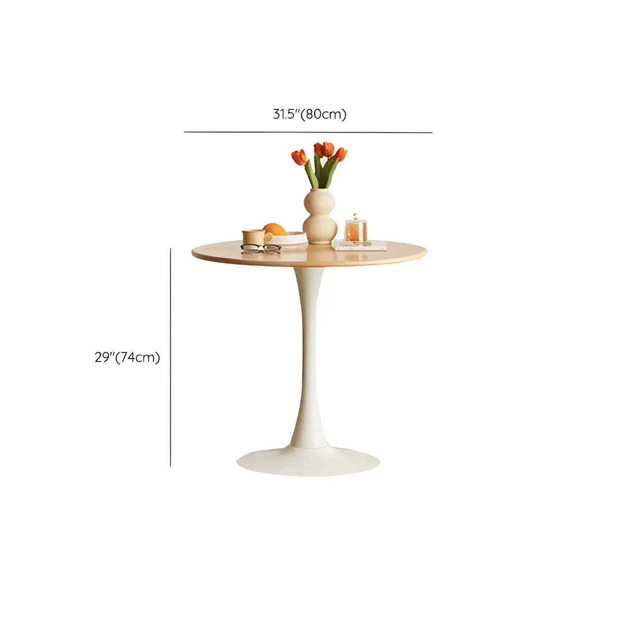 Scandinavian Round Wood Dining Table — Natural / Table Only