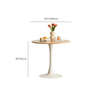 Scandinavian Round Wood Dining Table — Cherry / Table Only