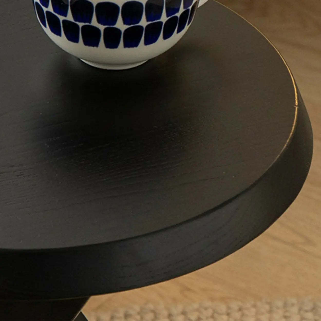 Scandinavian Small Wood Tripod Side Table