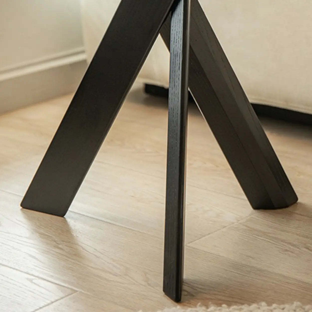 Scandinavian Small Wood Tripod Side Table
