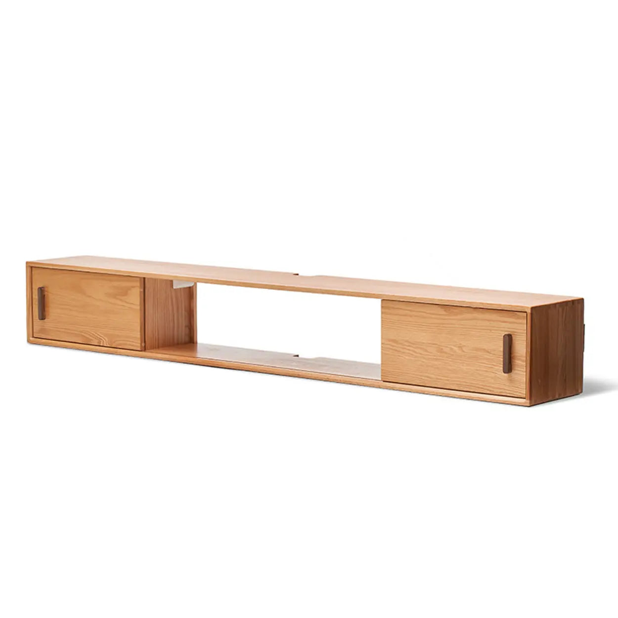Nordic wall-mounted stand wood tv stands — 71" L x 10" W x 10" H