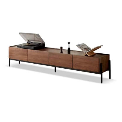 Scandinavian Walnut Sideboard TV Stand with Drawers