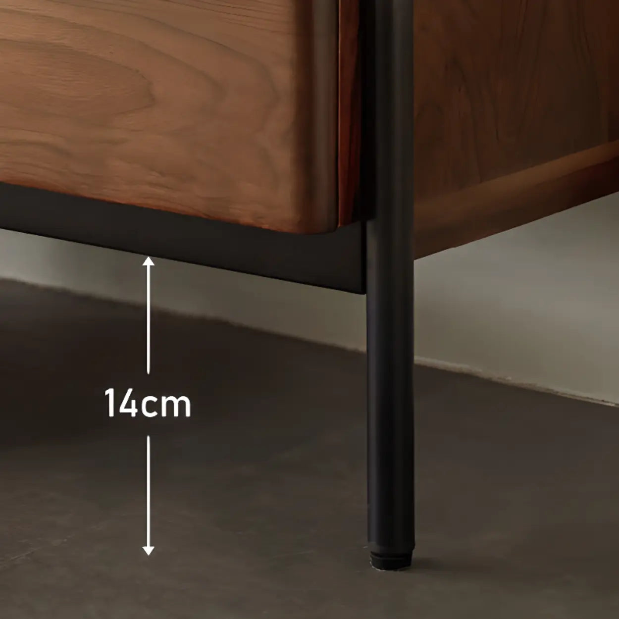 Scandinavian Walnut Sideboard TV Stand with Drawers