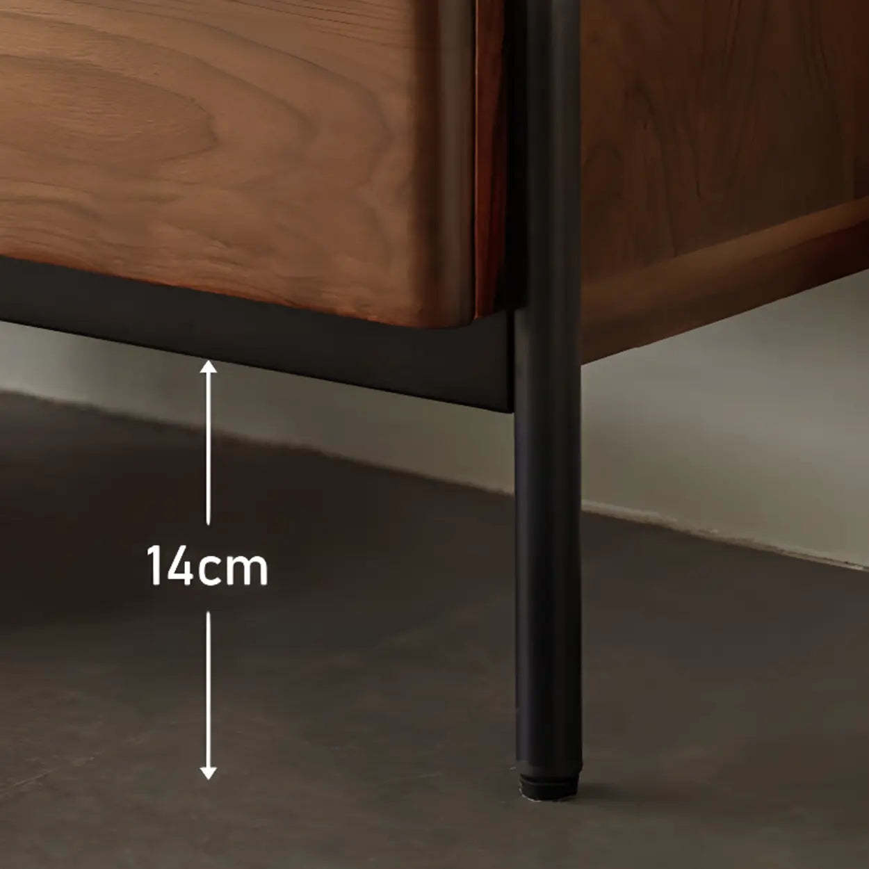 Scandinavian Walnut Sideboard TV Stand with Drawers