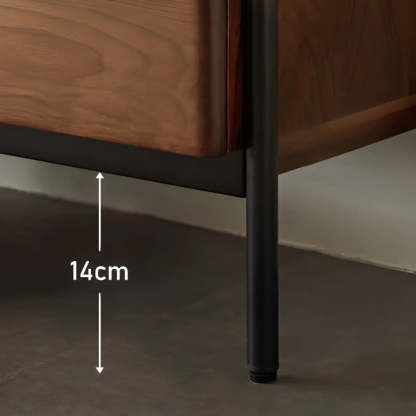 Scandinavian Walnut Sideboard TV Stand with Drawers