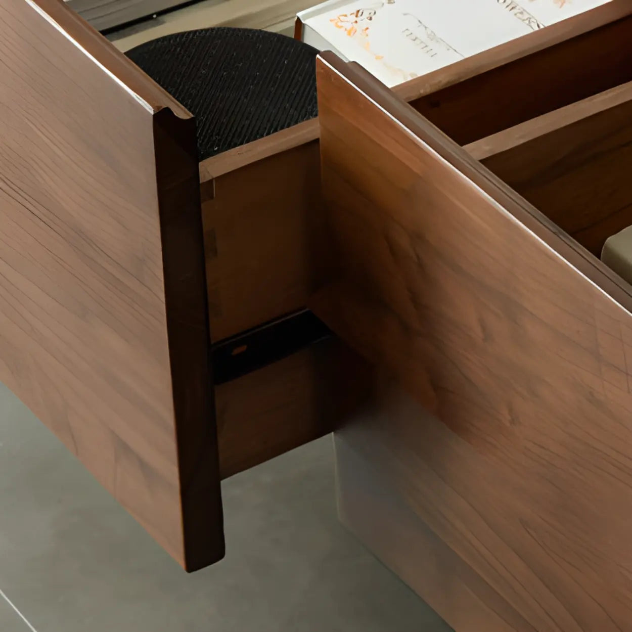 Scandinavian Walnut Sideboard TV Stand with Drawers