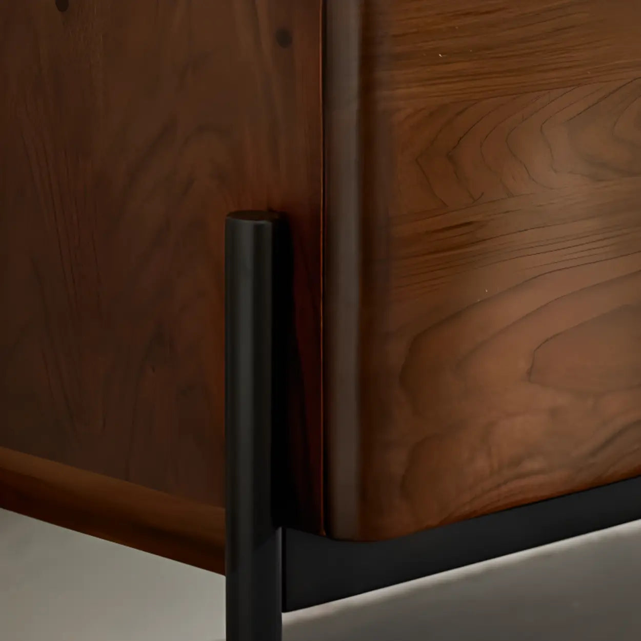 Scandinavian Walnut Sideboard TV Stand with Drawers