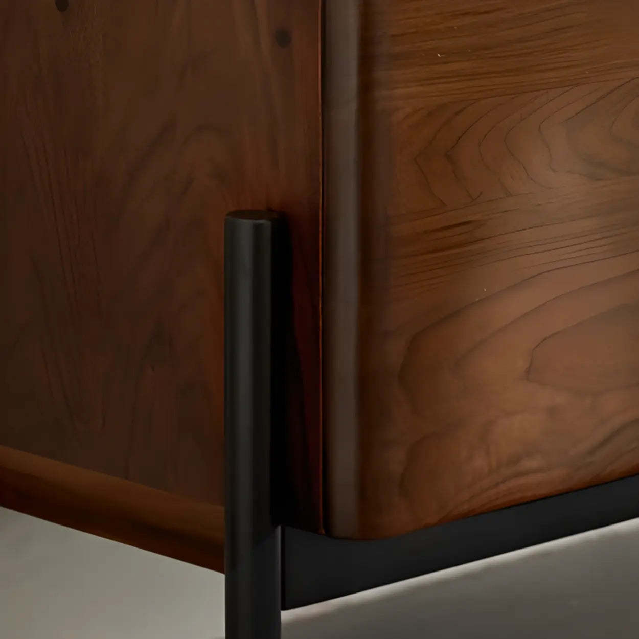 Scandinavian Walnut Sideboard TV Stand with Drawers
