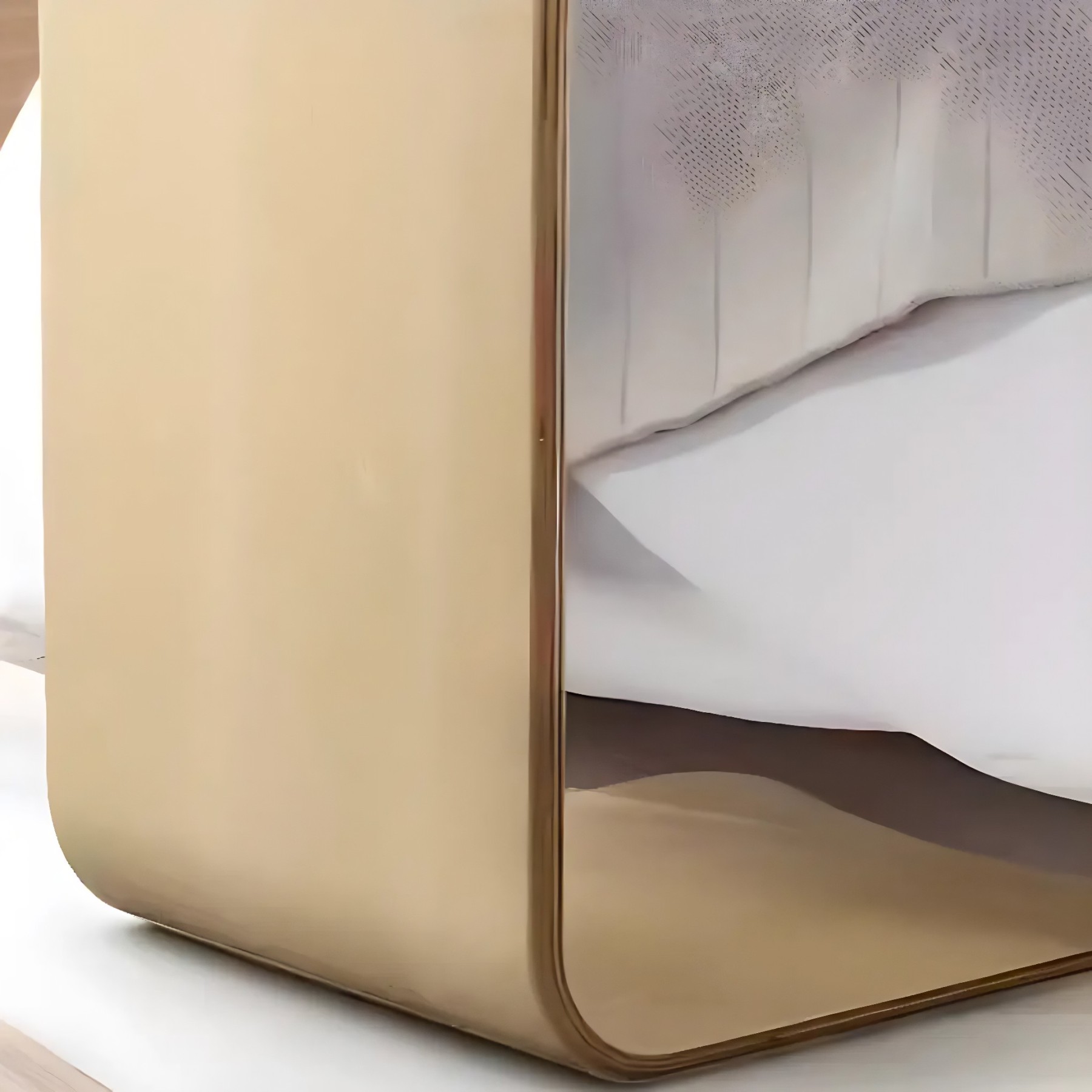 Scandinavian Wood C-Shaped Side Table