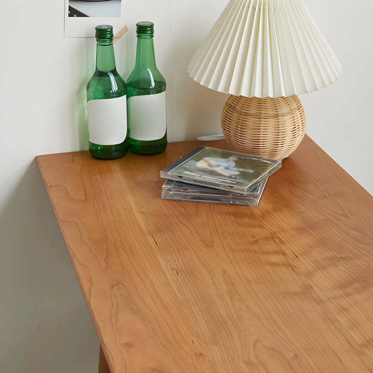 Scandinavian Wood Counter Height Bar Table with Shelf