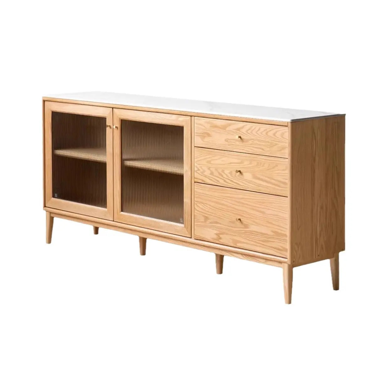 Scandinavian Natural Wood Cabinet Buffet — Wood