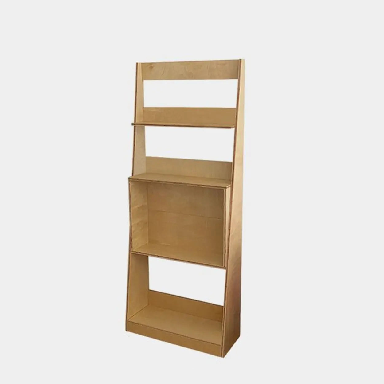Scandinavian Wood Open Back Ladder Bookshelf